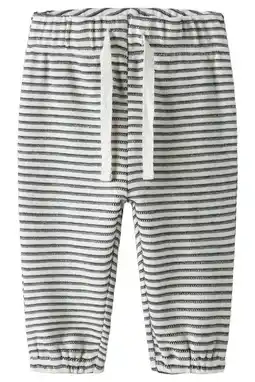 Wehkamp NAME IT BABY regular gestreepte casual broek donkerblauw aanbieding