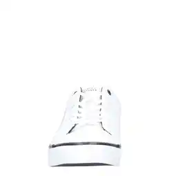 Wehkamp Tommy Hilfiger leren sneakers wit/blauw aanbieding