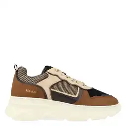 Wehkamp Red Rag chunky suède sneakers cognac/beige/zwart aanbieding