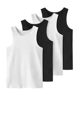 Wehkamp NAME IT KIDS hemd - zwart/wit (set van 4) aanbieding