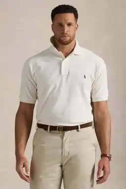 Wehkamp Polo Ralph Lauren Big & Tall regular polo ecru aanbieding