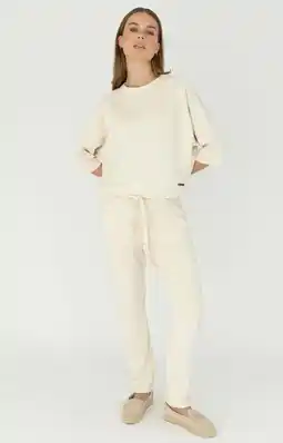 Wehkamp Moscow slim regularwaist joggingbroek beige aanbieding