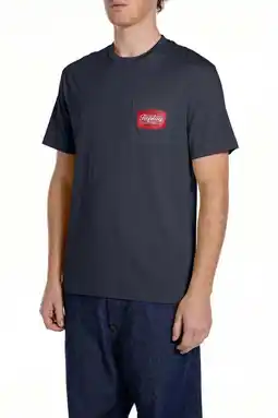 Wehkamp REPLAY regular T-shirt donkerblauw aanbieding