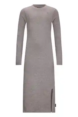 Wehkamp Retour Jeans maxi jurk rib gebreid grijs aanbieding