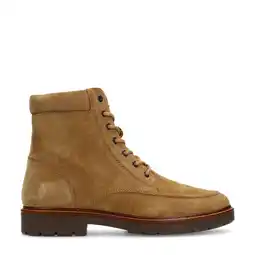 Wehkamp Manfield suède veterboots cognac aanbieding