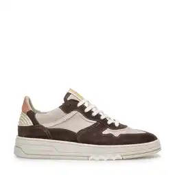 Wehkamp Floris van Bommel De Okker 01.10 suède sneakers bruin/beige aanbieding
