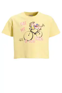 Wehkamp Me & My Monkey T-shirt met printopdruk geel aanbieding