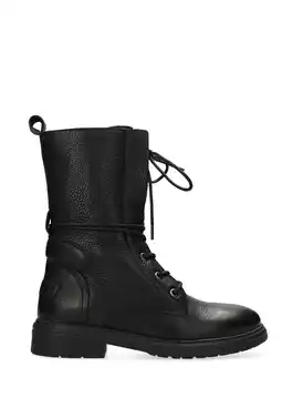 Wehkamp Shabbies Amsterdam leren veterboots zwart aanbieding