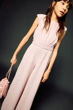 Wehkamp Mango Kids jumpsuit lichtroze aanbieding