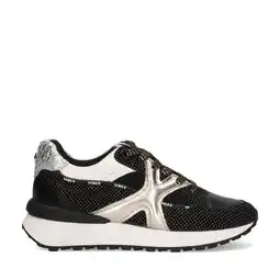 Wehkamp Mexx leren sneakers zwart/goud aanbieding