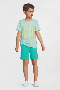 Wehkamp NAME IT KIDS sweatshort turquoise aanbieding