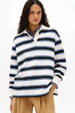 Wehkamp Tommy Jeans gestreepte top ecru aanbieding