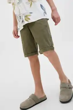 Wehkamp JACK & JONES JUNIOR chino short JPSTDAVID JJCHINO olijfgroen aanbieding