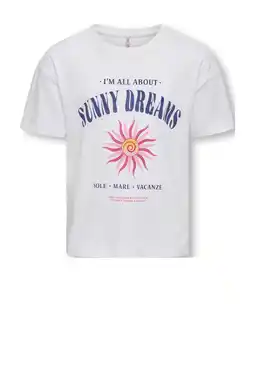 Wehkamp KIDS ONLY GIRL T-shirt wit aanbieding