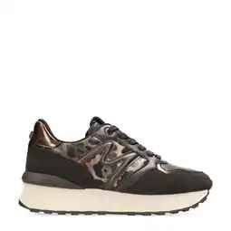 Wehkamp Mexx leren sneakers zwart/brons/panter aanbieding