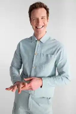 Wehkamp Anerkjendt gestreept overshirt blauw aanbieding