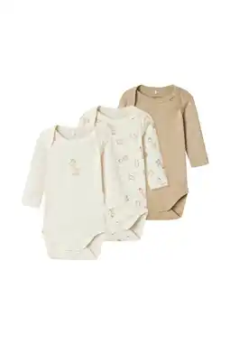 Wehkamp NAME IT BABY romper NBNBODY - zand/ecru (set van 2) aanbieding