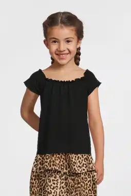 Wehkamp NAME IT KIDS off shoulder top zwart aanbieding