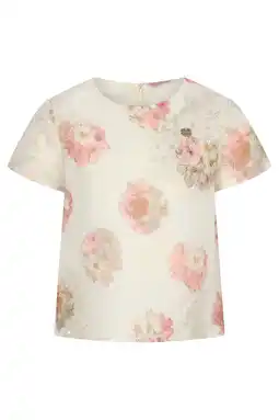 Wehkamp Le Chic gebloemde T-shirt wit aanbieding