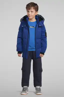 Wehkamp Coolcat pufferjas met C logo Caleb donkerblauw aanbieding