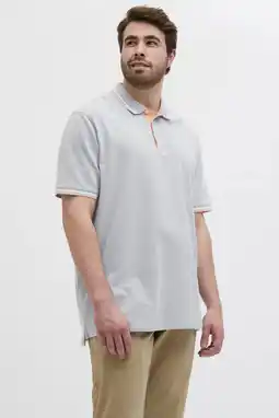 Wehkamp JACK & JONES PLUS SIZE regular polo grijsgroen aanbieding