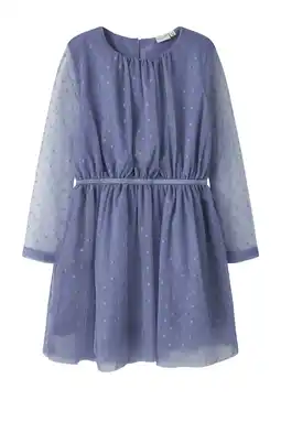 Wehkamp NAME IT KIDS korte jurk blauw aanbieding