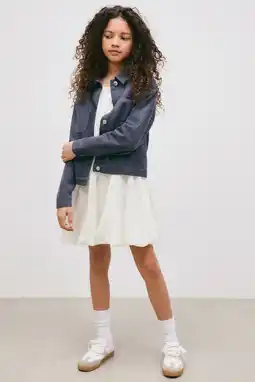 Wehkamp Mango Kids spijkerjas dark blue denim aanbieding