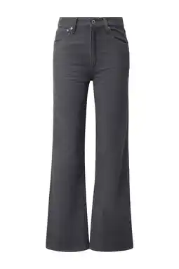 Wehkamp QS corduroy wide leg regularwaist broek antraciet aanbieding