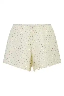 Wehkamp America Today gebloemde pyjamashort - ecru aanbieding