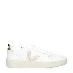 Wehkamp Veja leren sneakers wit/goud aanbieding