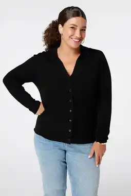 Wehkamp MS Mode cardigan zwart fijn gebreid aanbieding