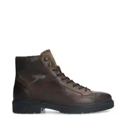 Wehkamp Manfield leren veterboots donkergrijs aanbieding