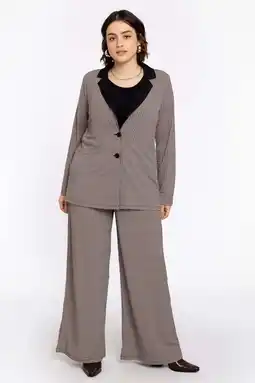 Wehkamp YOEK regularwaist broek bruin aanbieding