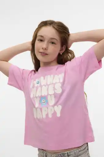 Wehkamp VERO MODA GIRL T-shirt roze aanbieding