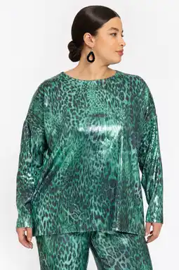 Wehkamp YOEK top groen met pailletten aanbieding