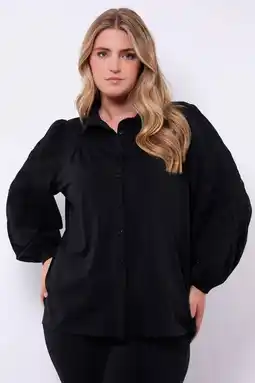 Wehkamp Exxcellent travelstof blouse zwart aanbieding