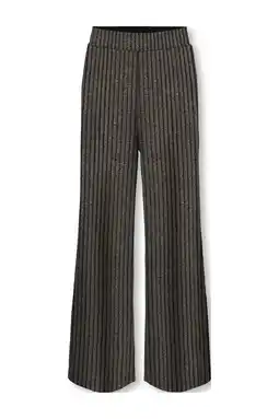 Wehkamp KIDS ONLY GIRL wide leg casual broek zwart/lichtgoud aanbieding