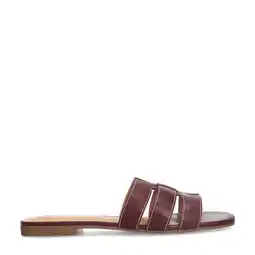 Wehkamp Manfield leren slippers bordeaux aanbieding