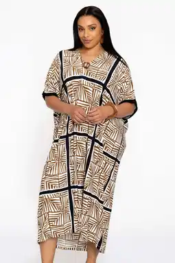 Wehkamp YOEK rechtvallend vest met print, Plus Size - ecru aanbieding