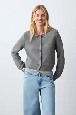 Wehkamp MANGO TEEN vest grijs grof gebreid aanbieding