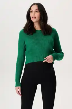 Wehkamp Noppies maternity zwangerschaps cropped trui groen grof gebreid aanbieding