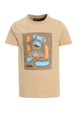 Wehkamp Orange Stars T-shirt met printopdruk beige aanbieding