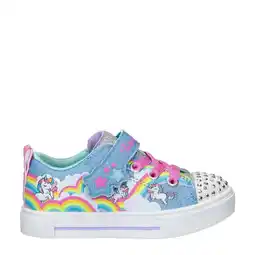 Wehkamp Skechers sneakers met lichtjes blauw/roze aanbieding