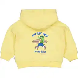 Wehkamp QPI Mini hoodie met backprint geel aanbieding