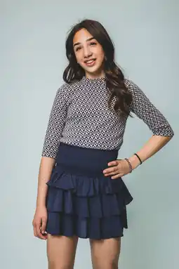 Wehkamp LOOXS 10sixteen top met col blauw fijn gebreid aanbieding