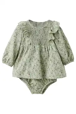 Wehkamp Mango Kids jurk met bloomer groen aanbieding