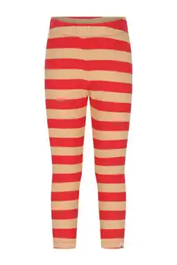 Wehkamp The New Chapter gestreepte legging rood aanbieding