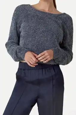 Wehkamp Another-Label gebreide trui zilver met lurex aanbieding