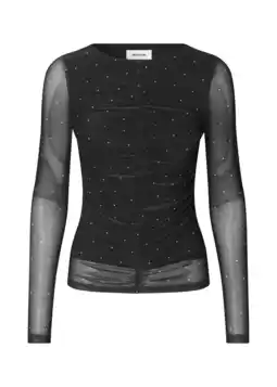 Wehkamp Modström top zwart met glitter aanbieding