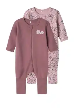 Wehkamp NAME IT BABY baby pyjama met all over print - s/mauve (set van 2 paar) aanbieding